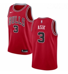 Womens Nike Chicago Bulls 3 Omer Asik Swingman Red Road NBA Jersey Icon Edition 