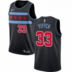 Youth Nike Chicago Bulls 33 Scottie Pippen Swingman Black NBA Jersey City Edition