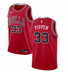 Youth Nike Chicago Bulls 33 Scottie Pippen Swingman Red Road NBA Jersey Icon Edition