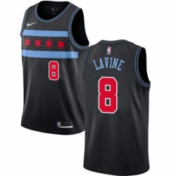 Youth Nike Chicago Bulls 8 Zach LaVine Swingman Black NBA Jersey City Edition