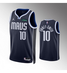 Men Dallas Mavericks 10 Dorian Finney Smith Navy Statement Edition Stitched Basketball Jersey