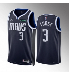 Men Dallas Mavericks 3 Alex Fudge Navy Statement Edition Stitched Basketball Jersey