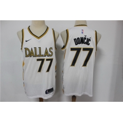 Men Dallas Mavericks 77 Luka Doncic White 2021 City Edition Nike Swingman Jersey