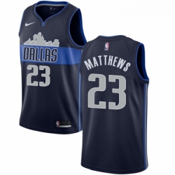 Youth Nike Dallas Mavericks 23 Wesley Matthews Swingman Navy Blue NBA Jersey Statement Edition