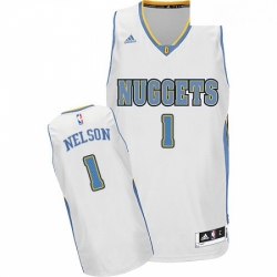 Womens Adidas Denver Nuggets 1 Jameer Nelson Swingman White Home NBA Jersey 