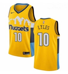 Womens Nike Denver Nuggets 10 Trey Lyles Authentic Gold Alternate NBA Jersey Statement Edition 