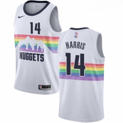 Womens Nike Denver Nuggets 14 Gary Harris Swingman White NBA Jersey City Edition