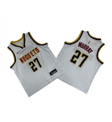 Youth Denver Nuggets 27 Jamal Murray White Stitched Basketball Jersey