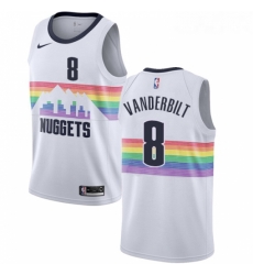 Youth Nike Denver Nuggets 8 Jarred Vanderbilt Swingman White NBA Jersey City Editio