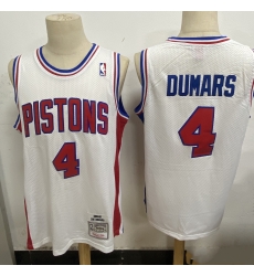 Men Detroit Pistons 4 Joe Dumars White 1988 89 Hardwood Classics 