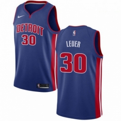 Mens Nike Detroit Pistons 30 Jon Leuer Swingman Royal Blue Road NBA Jersey Icon Edition 