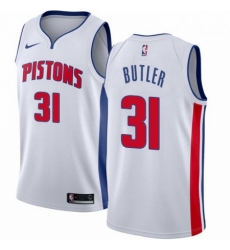 Mens Nike Detroit Pistons 31 Caron Butler Swingman White Home NBA Jersey Association Edition