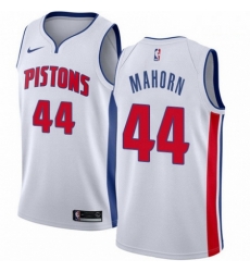 Mens Nike Detroit Pistons 44 Rick Mahorn Authentic White Home NBA Jersey Association Edition