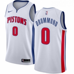 Womens Nike Detroit Pistons 0 Andre Drummond Authentic White Home NBA Jersey Association Edition