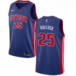 Womens Nike Detroit Pistons 25 Reggie Bullock Swingman Royal Blue NBA Jersey Icon Edition 