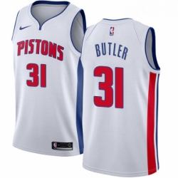 Womens Nike Detroit Pistons 31 Caron Butler Authentic White Home NBA Jersey Association Edition