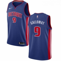 Womens Nike Detroit Pistons 9 Langston Galloway Swingman Royal Blue Road NBA Jersey Icon Edition 