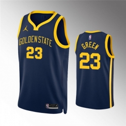 Men Golden State Warriors 23 Draymond Green Navy Statement Edition Stitched Jersey