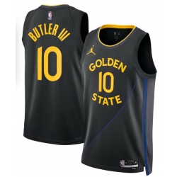 Men Golden State Warriors Jimmy Butler III #10 Jordan Swingman City Edition Black Jersey