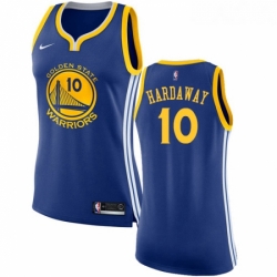 Womens Nike Golden State Warriors 10 Tim Hardaway Authentic Royal Blue Road NBA Jersey Icon Edition