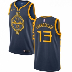 Womens Nike Golden State Warriors 13 Wilt Chamberlain Swingman Navy Blue NBA Jersey City Edition