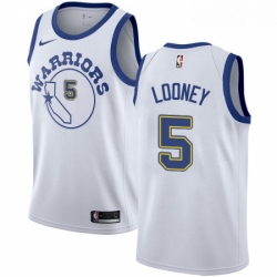 Womens Nike Golden State Warriors 5 Kevon Looney Swingman White Hardwood Classics NBA Jersey