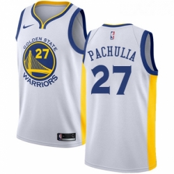 Youth Nike Golden State Warriors 27 Zaza Pachulia Swingman White Home NBA Jersey Association Edition