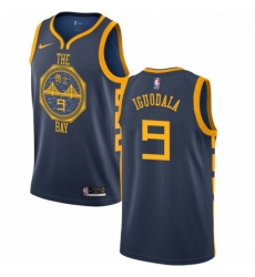 Youth Nike Golden State Warriors 9 Andre Iguodala Swingman Navy Blue NBA Jersey City Edition