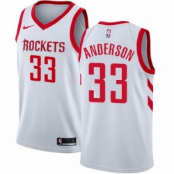 Mens Nike Houston Rockets 33 Ryan Anderson Authentic White Home NBA Jersey Association Edition