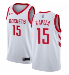 Womens Nike Houston Rockets 15 Clint Capela Authentic White Home NBA Jersey Association Edition