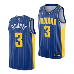 2021 Pacers Chris Duarte #3 Blue Stitched NBA Jersey