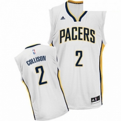 Mens Adidas Indiana Pacers 2 Darren Collison Swingman White Home NBA Jersey 