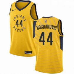 Mens Nike Indiana Pacers 44 Bojan Bogdanovic Authentic Gold NBA Jersey Statement Edition 
