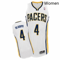 Womens Adidas Indiana Pacers 4 Victor Oladipo Authentic White Home NBA Jersey 