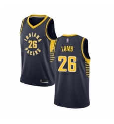 Womens Indiana Pacers 26 Jeremy Lamb Swingman Navy Blue Basketball Jersey Icon Edition 