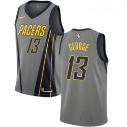 Womens Nike Indiana Pacers 13 Paul George Swingman Gray NBA Jersey City Edition