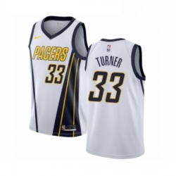 Womens Nike Indiana Pacers 33 Myles Turner White Swingman Jersey Earned Edition