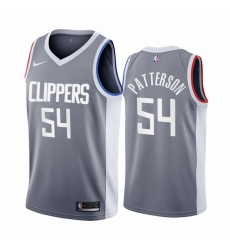 Men Los Angeles Clippers 54 Patrick Patterson Gray NBA Swingman 2020 21 Earned Edition Jer