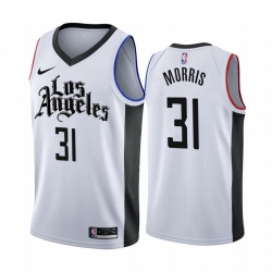 Men Nike Los Angeles Clippers 31 Marcus Morris 2019 20 White Los Angeles City Edition NBA Jersey