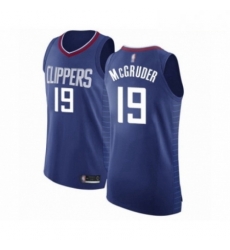 Mens Los Angeles Clippers 19 Rodney McGruder Authentic Blue Basketball Jersey Icon Edition 