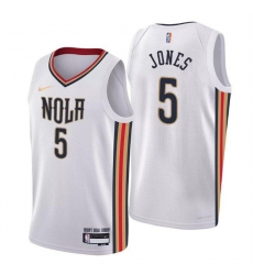 Men New Orleans Pelicans Herbert Jones White 75th Anniversary City Swingman Stitched Jersey