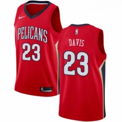 Womens Nike New Orleans Pelicans 23 Anthony Davis Swingman Red Alternate NBA Jersey Statement Edition