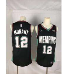 Grizzlies 12 Ja Morant Black Nike Swingman Jersey