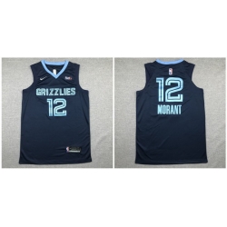 Grizzlies 12 Ja Morant Navy Nike Authentic Jersey