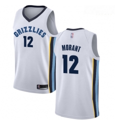 Grizzlies  12 Ja Morant White Basketball Swingman Association Edition Jersey