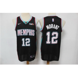 Men Menphis Grizzlies Ja Morant 2021 Black Game Swingman Nike Jersey