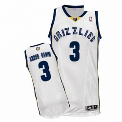 Mens Adidas Memphis Grizzlies 3 Shareef Abdur Rahim Authentic White Home NBA Jersey