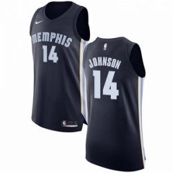 Mens Nike Memphis Grizzlies 14 Brice Johnson Authentic Navy Blue Road NBA Jersey Icon Edition 