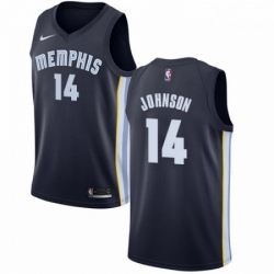 Mens Nike Memphis Grizzlies 14 Brice Johnson Swingman Navy Blue Road NBA Jersey Icon Edition 