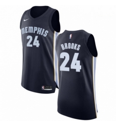 Mens Nike Memphis Grizzlies 24 Dillon Brooks Authentic Navy Blue Road NBA Jersey Icon Edition 